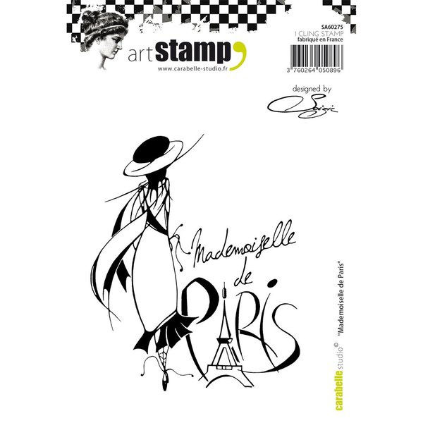 Carabelle Studio - cling stamp A6 mademoiselle de Paris (SA60275)