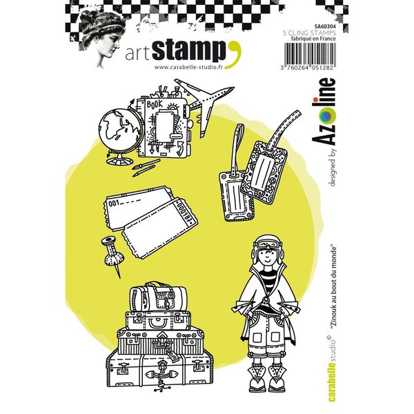 Carabelle Studio cling stamp A6 zinouk au bout du monde (SA60304)