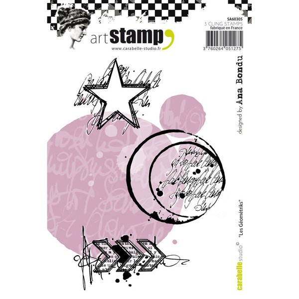 Carabelle Studio cling stamp A6 les géométriks (SA60305)