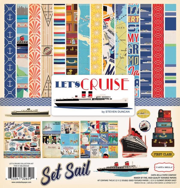 Carta Bella - Let's Cruise Collection Kit  12x12" (CBLC65016)