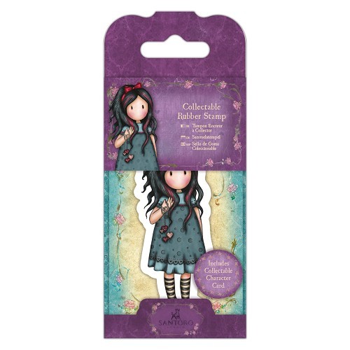 Gorjuss Collectable Mini Rubber Stamp - Santoro - No. 22 Pulling On Your Heart String (GOR 907402)