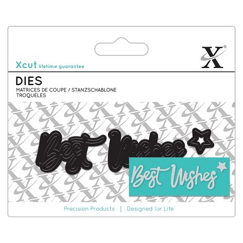 Xcut Mini Sentiment Die (3pcs) - Best Wishes (XCU 504035)