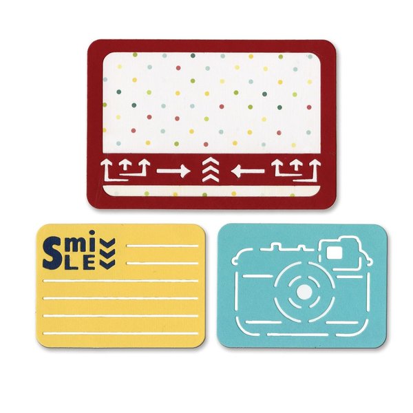 Sizzix thinlits die set 3pk smile for the camera (659755)