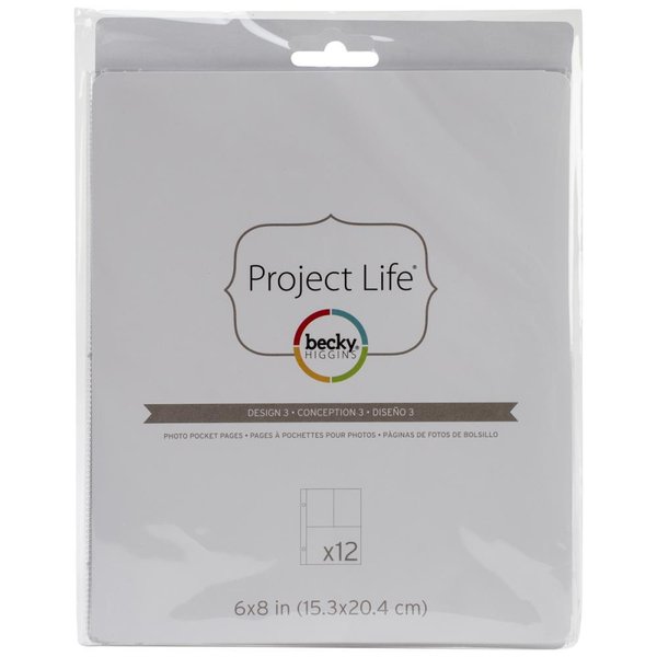 Project Life: Photo Pocket Page 12pcs 6"X8" design 3 (97733)