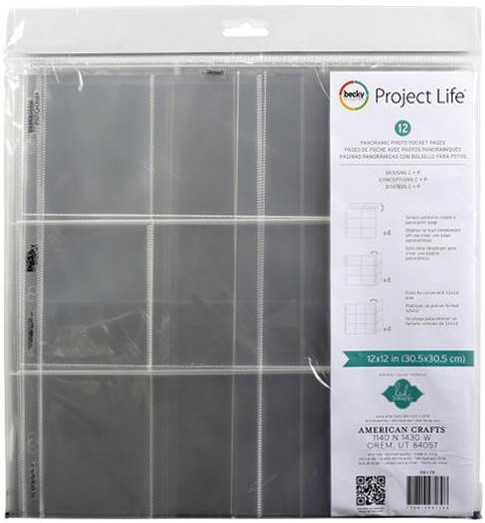 Project Life: Photo Pocket Pages Heidi Swapp -Landscape Panoramic 12X12 12Pkg (98179)