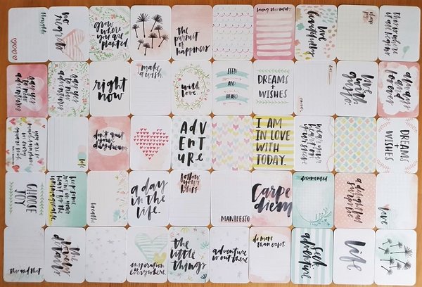 Project Life: Inspire 50st 3''x4'' journaling cards (380390B)