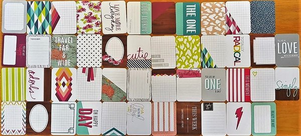 Project Life: Prismatic 46 st + 2 specials 3''x4'' journaling cards (312075B)
