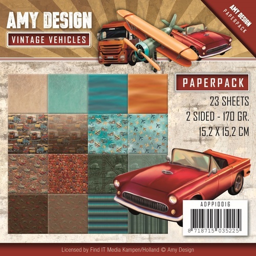 Amy Design Vintage Vehicles  - paperpack 6*6" (ADPP10016)