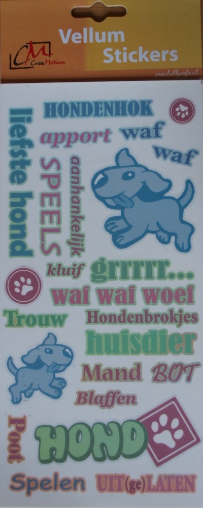 CreaMotion: vellum stickers hond (BSTV 3000 99)
