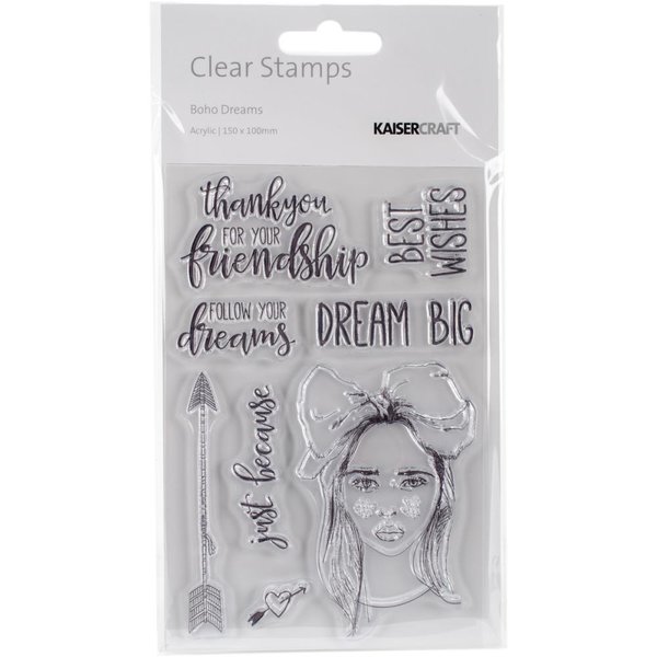 Kaisercraft - Boho Dreams Clear Stamps 6"X4" (CS266)