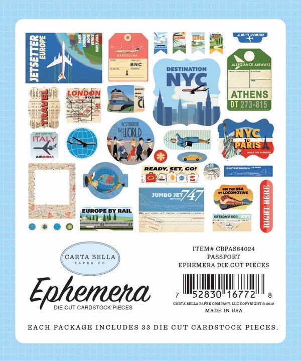 Carta Bella Passport Ephemera (CBPAS84024)