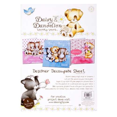 Docrafts: Designer Decoupage Sheet - Lovingly Yours (DND 169020)