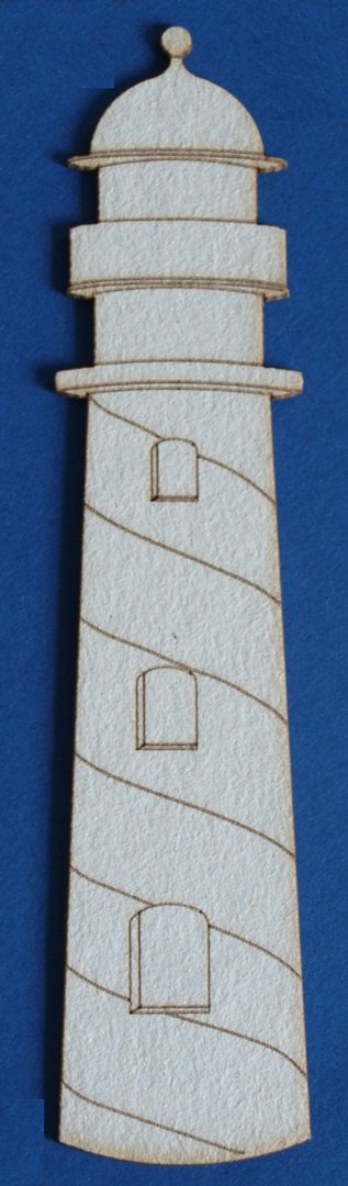 Vuurtoren 14 x 3 cm 1,5mm dik chipboard