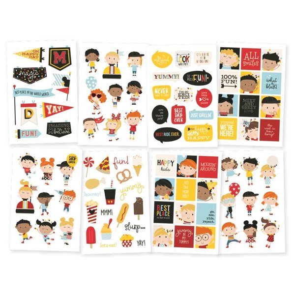 Simple Stories Say Cheese 4 Happy Kids Stickers 4"X6" 8/Pkg (SAY10541)
