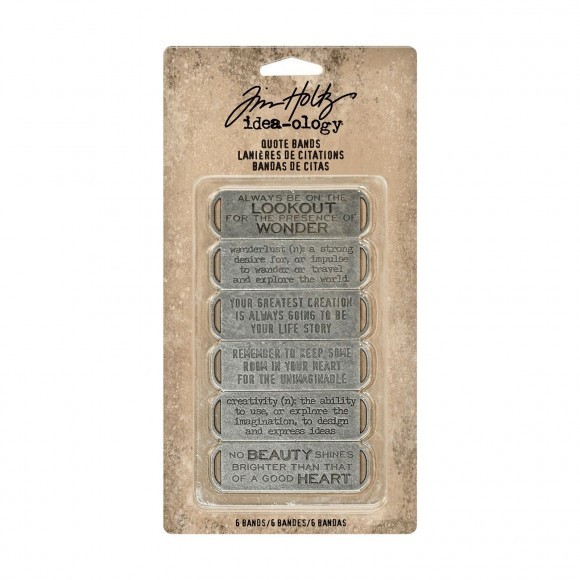 Tim Holtz quote bands 6pk (TH93290)