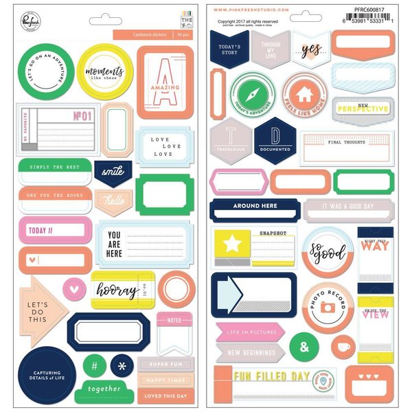 PinkFresh: The Mix No. 2 Cardstock Stickers 56/Pkg
