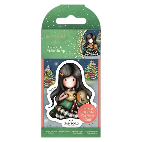 Gorjuss Collectable Mini Rubber Stamp No.81 Christmas Friend (GOR 907346)