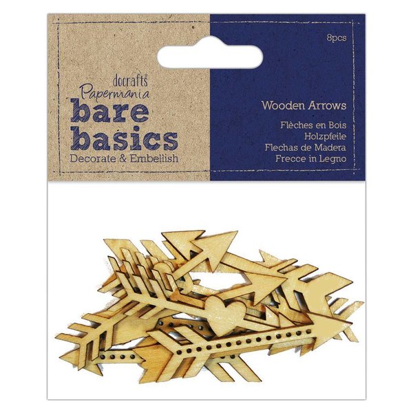 Papermania - Bare Basics Wooden Arrows (8pcs) (PMA 174729)