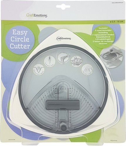 CraftEmotions Easy circle cutter - cirkelsnijder 2,5 - 15cm (08-21)