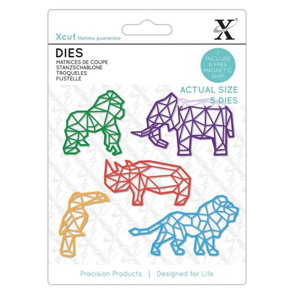 Xcut - Geometric Tropical Animals Dies (5pcs) (XCU 504145)