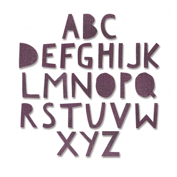 Sizzix Tim Holtz Thinlits die set x76 alphanumeric cutout upper