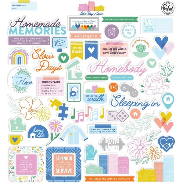 Pinkfresh Let's Stay Home Cardstock Die-Cuts (PFRC400420)