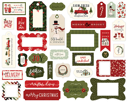Carta Bella Hello Christmas Frames & Tags (CBHC124025)
