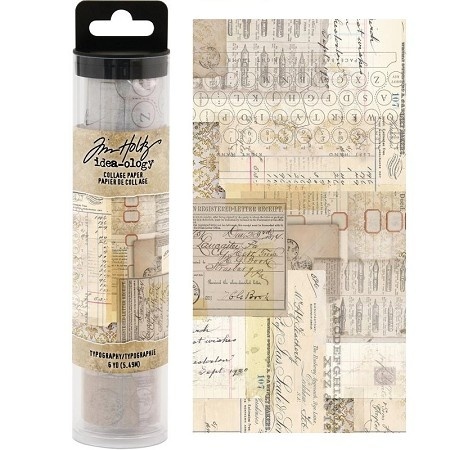 Idea-ology Tim Holtz - Collage Paper Typography (6yards) (TH93952)