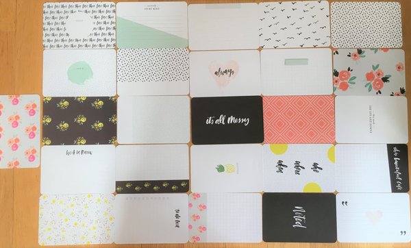 Project Life: Project 52 - Fresh Edition 25st 4''x6'' journalings cards