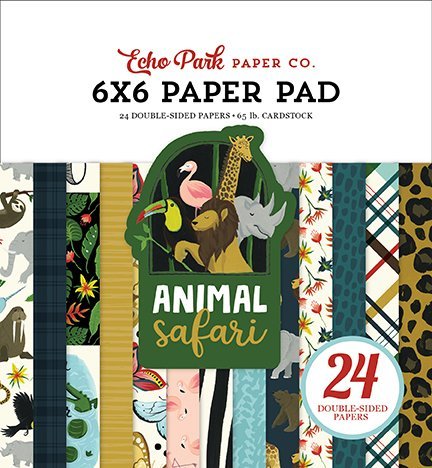 Echo Park Animal Safari 6x6 Inch Paper Pad (ZOO167023)