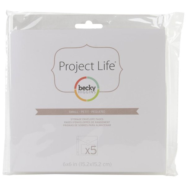 Project Life Big Envelope Pages 6"X6" 5/Pkg (380028)
