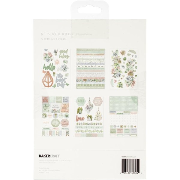 Kaisercraft - Greenhouse Stickerbook 6"X8" 12/Pages (SK804)