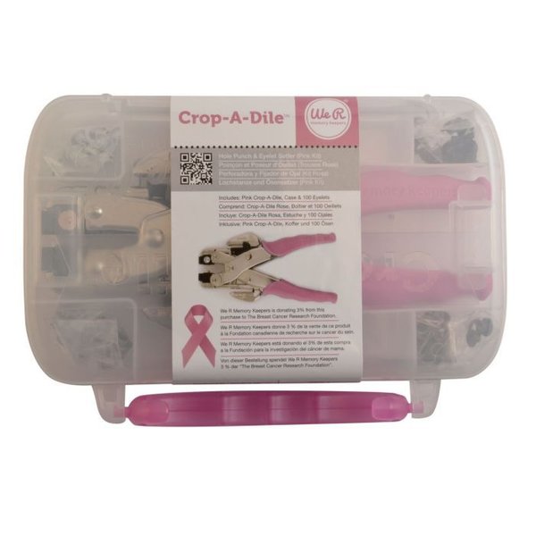 We R Memory Keepers •  Crop-A-Dile pons and pink case (70908-4)