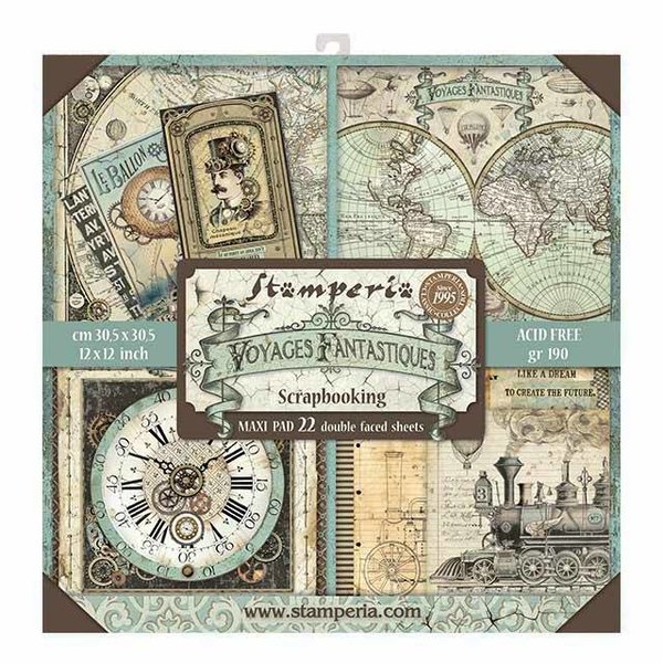 Stamperia - Voyages Fantastiques 12x12 Inch Maxi Paper Pack (SBBXL01)