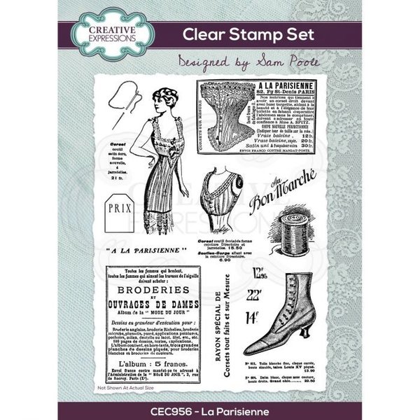 Creative Expressions - Clear stamp set La Parisienne A5 (CEC956)