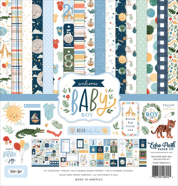 Echo Park - Welcome Baby Boy 12x12 Inch Collection Kit (WBB234016)