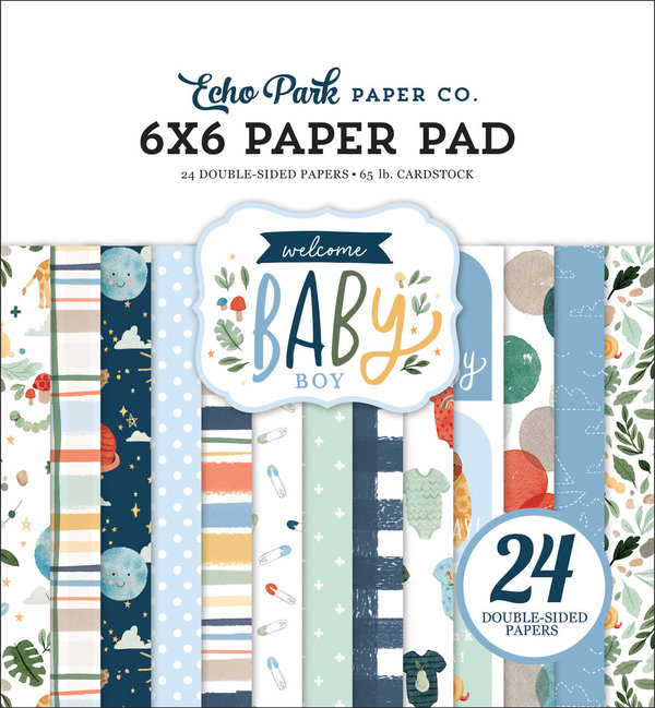 Echo Park - Welcome Baby Boy 6x6 Inch Paper Pad (WBB234023)
