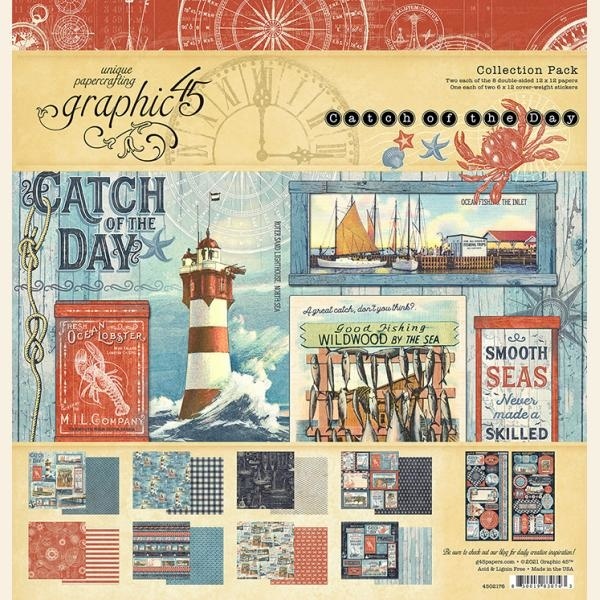 Graphic 45 - Catch of the Day 12x12 Inch Collection Pack (4502176)