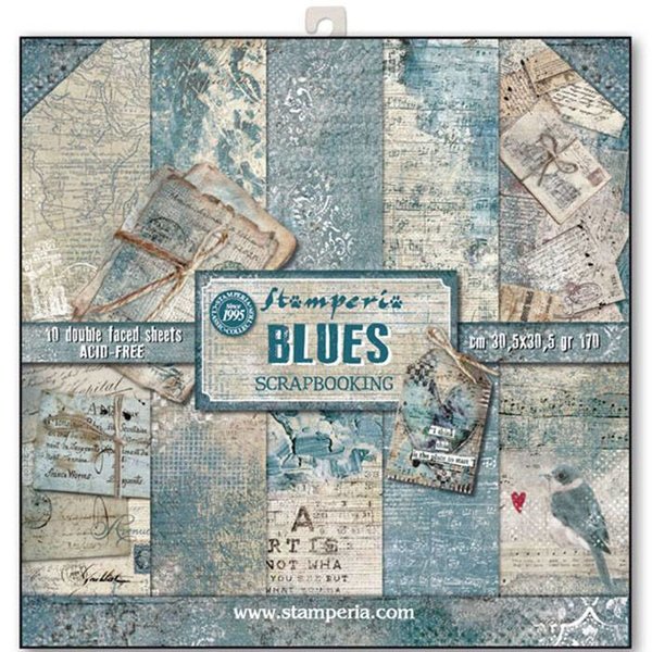 Stamperia - Blues 12x12 Inch Paper Pack (SBBL26)