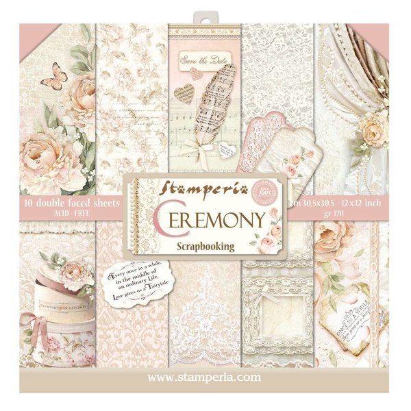 Stamperia - Ceremony 12x12 Inch Paper Pack (SBBL42)