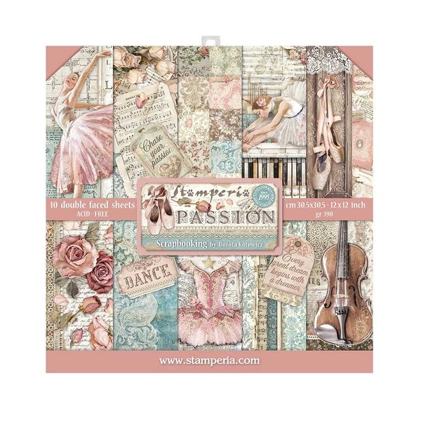 Stamperia Passion 12x12 Inch Paper Pack (SBBL84)