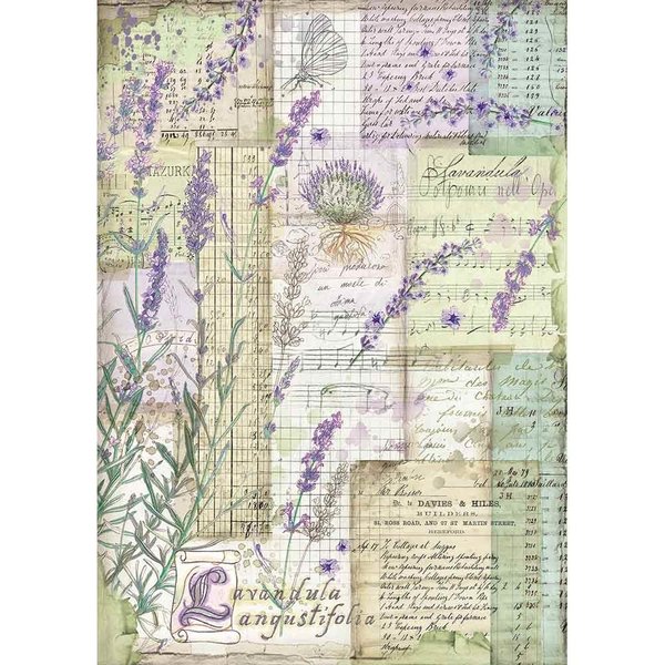 Stamperia Rice Paper A4 Lavender Fantasy (1 pcs) (DFSA4455)