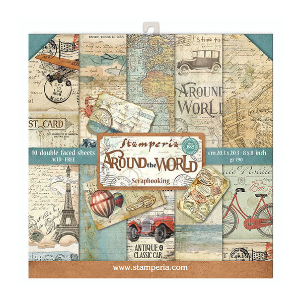 Stamperia - Around the World 8x8 Inch Paper Pack (SBBS12)