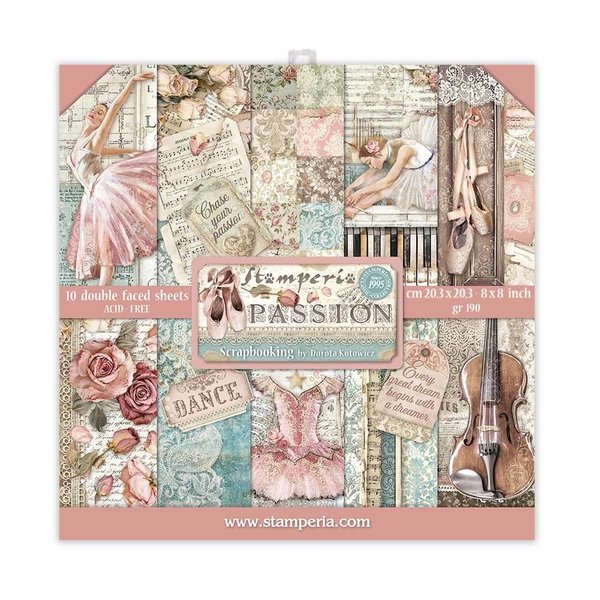 Stamperia Passion 8x8 Inch Paper Pack (SBBS29)