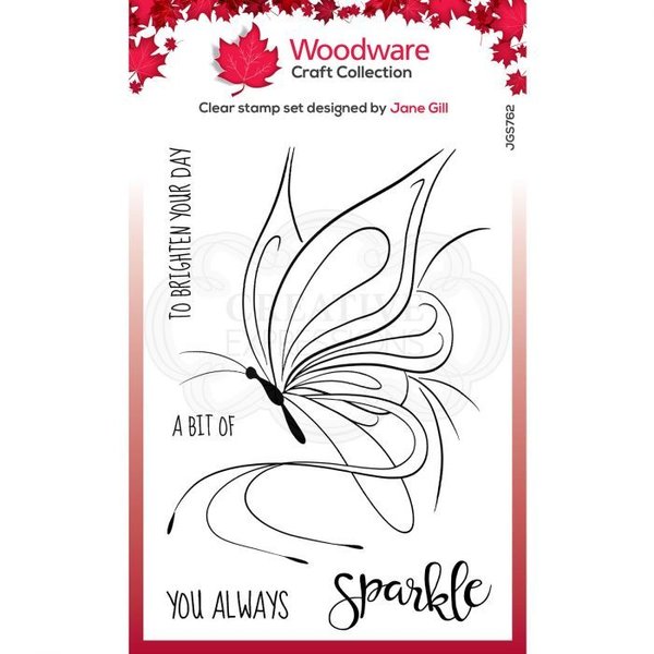 Woodware - Clear Stamp Singles Butterfly Schets (JGS762)