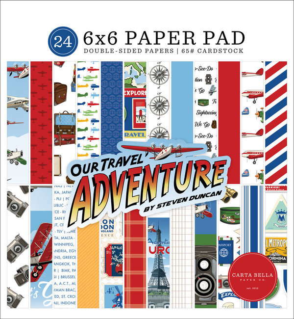 Carta Bella - Our Travel Adventure 6x6 Inch Paper Pad (CBOTA131023)