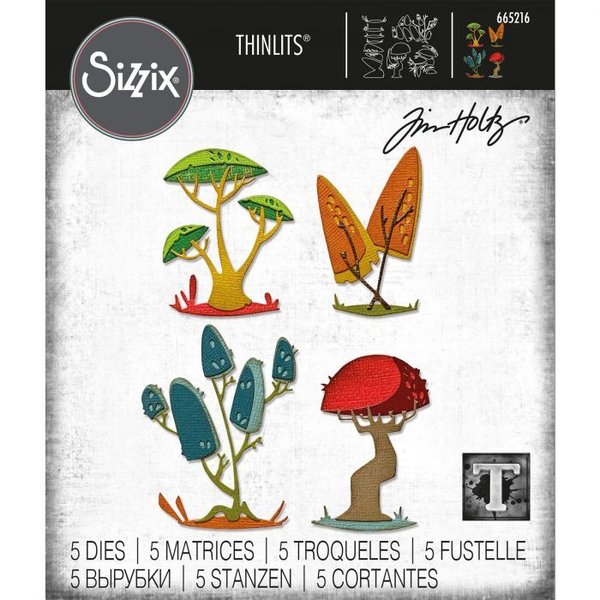 Sizzix - Tim Holtz Thinlits Die Set Funky Toadstools (665216)