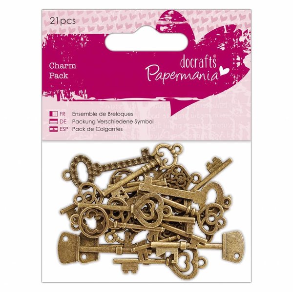 Papermania Charm Pack Vintage Keys (21pcs) (PMA 356015)