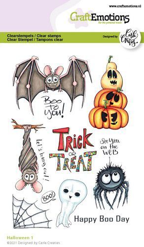 CraftEmotions clearstamps A6 - Halloween 1 (Eng) Carla Creaties (09-21) (130501/1524)