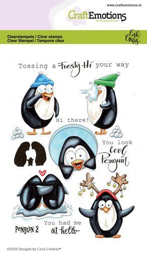 CraftEmotions - clearstamps A6 - Penguin 2 Carla Creaties (10-20) (130501/1694)